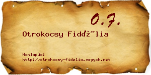 Otrokocsy Fidélia névjegykártya